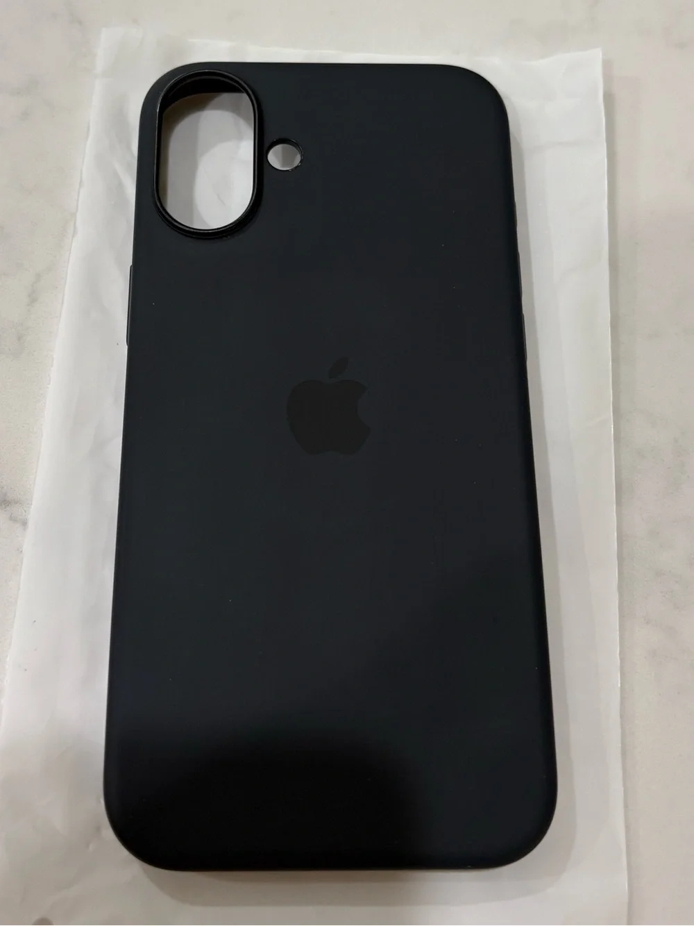 Apple Black Silicone iPhone Case- 16 plus